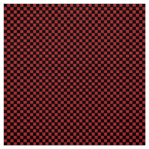 Tissu noir et rouge de damier
