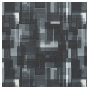 Tissu Noir / Gris / Blanc Abstrait