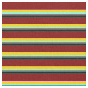 Tissu Noir, Gris Dim, Aquamarine, Jaune & Maroon