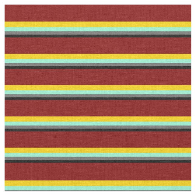 Tissu Noir, Gris Dim, Aquamarine, Jaune & Maroon (Fermer)