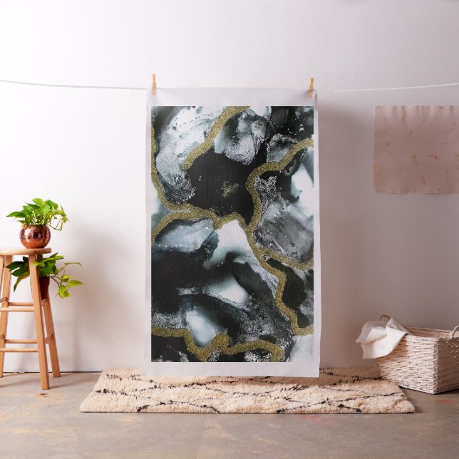 Tissu noir, or et blanc | Moderne | Chic (In Situ)