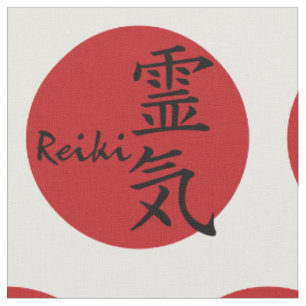 Tissu Noir rouge de symbole/signe REIKI + votre arrière