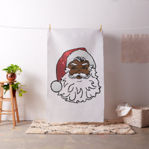 tissu noir santa claus