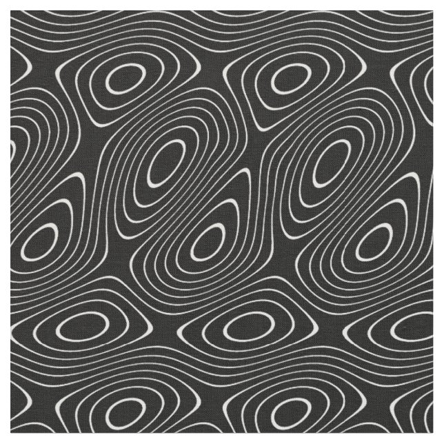 Tissu noir Stripes Wave Art optique topographique (Fermer)