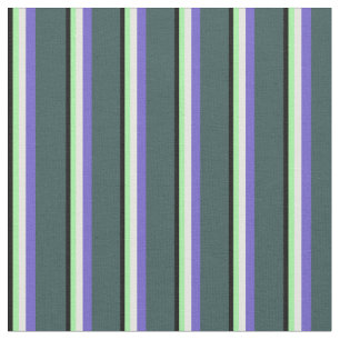 Tissu Noir, Vert, Crème à la menthe, Bleu ardoise et Gri