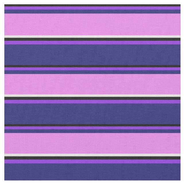 Tissu Noir, violet, bleu nuit, violet et blanc (Fermer)