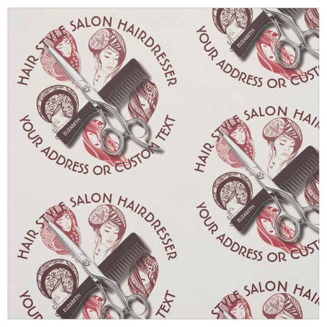 Tissu Nom de coiffeur ou de coiffeur de salon de beauté (Échantillon)