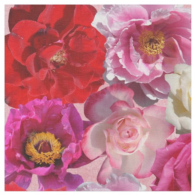 Tissu nombreux tissus d'impression rose (Fermer)