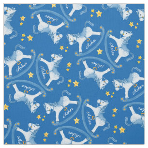 Tissu nommé de crèche de garçons bleu-foncé de