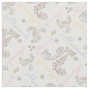 Tissu nommé de la lettre A d'Alannah de monogramm