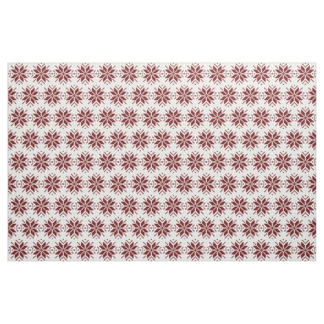 Tissu Nordic Pixel Snowflake Motif de Noël (Fat Quarter)