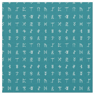 Tissu Norse Runes Symbole Motif Fabric