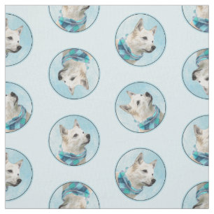 Tissu Norvégien Buhund Peinture Wheaten Original Chien A