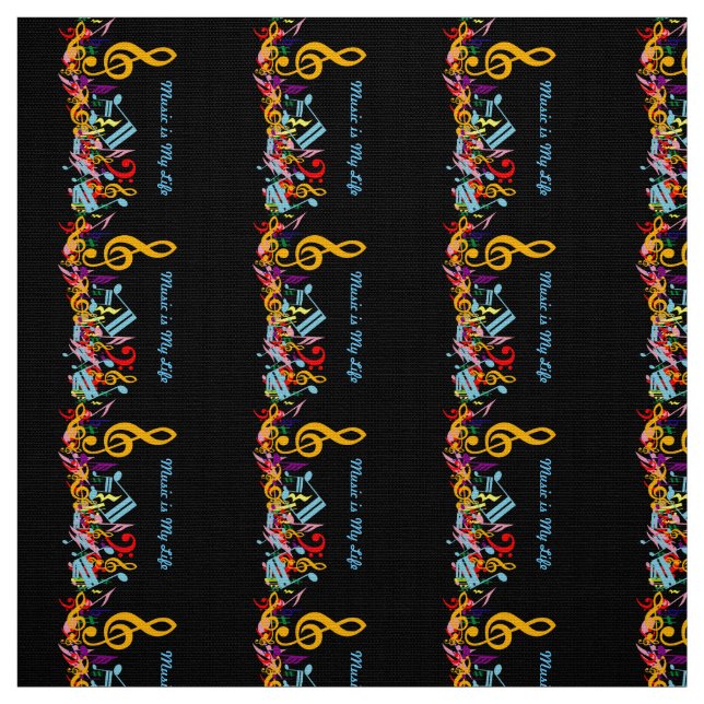 Tissu Notes brouillées colorées personnalisées de (Échantillon)