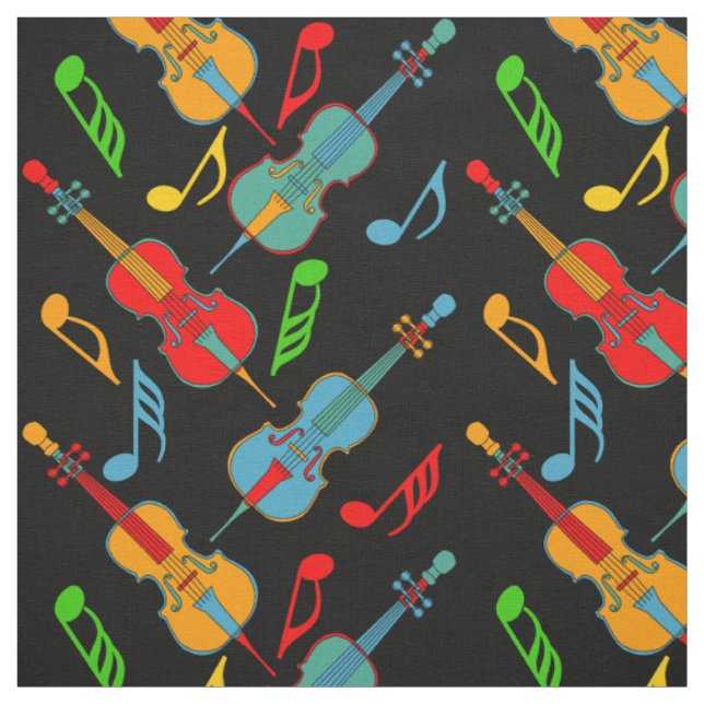 Tissu Notes de musique Cellos angled (Échantillon)