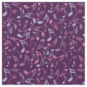Tissu Notes de musique colorée