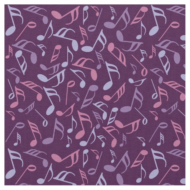 Tissu Notes de musique colorée (Fermer)