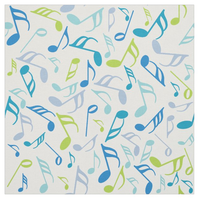 Tissu Notes de musique colorée (Échantillon)