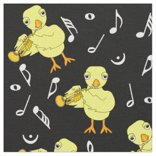 Tissu Notes de musique de trompette