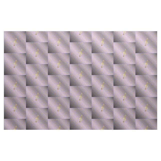 Tissu notes de musique en or Tissu, textile de maison co (Fat Quarter)