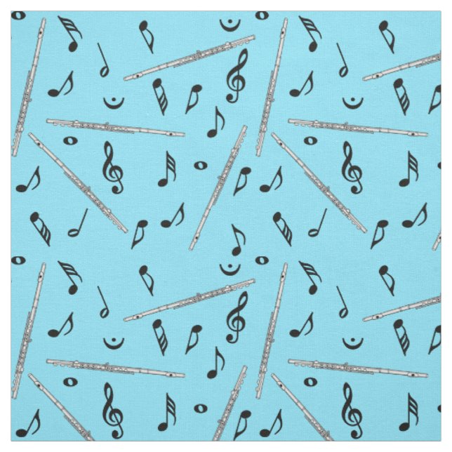 Tissu Notes de musique noire (Échantillon)