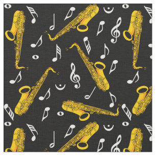 Tissu Notes de musique saxophone
