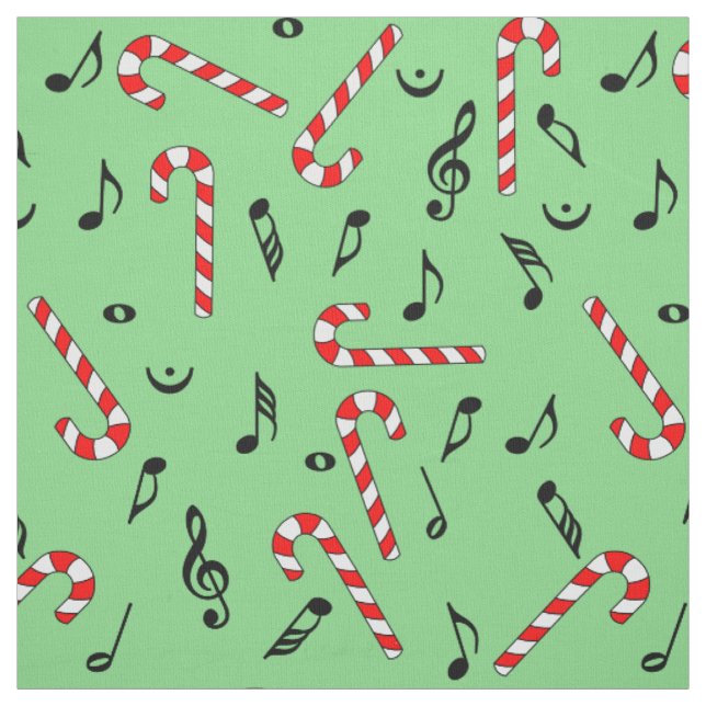 Tissu Notes de musique sucre de canne (Échantillon)