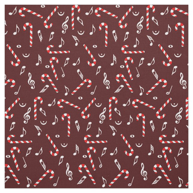 Tissu Notes de musique sucre de canne (Échantillon)
