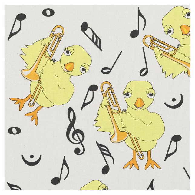 Tissu Notes de musique Trombone Chick (Fermer)