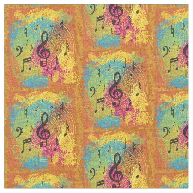Tissu Notes lumineuses de musique sur l'explosion de (Fermer)