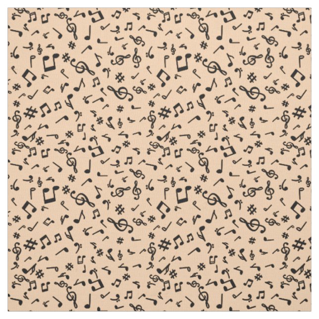 Tissu Notes musicales (Échantillon)