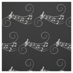 Tissu Notes musicales