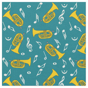 Tissu Notes musicales Baritones