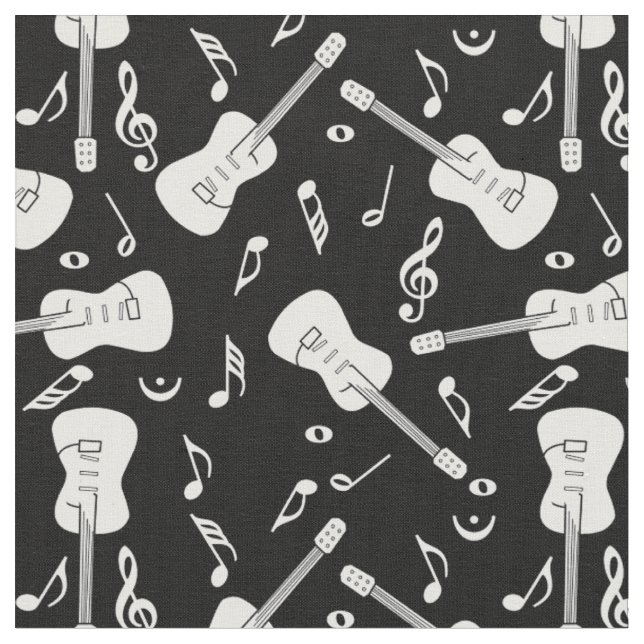Tissu Notes musicales de Guitare Lines (Fermer)