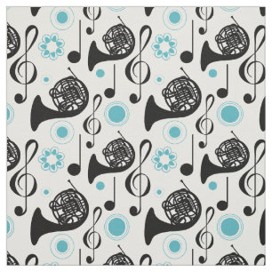 Tissu Notes musicales de l'Orchestre de Musique de la Ho