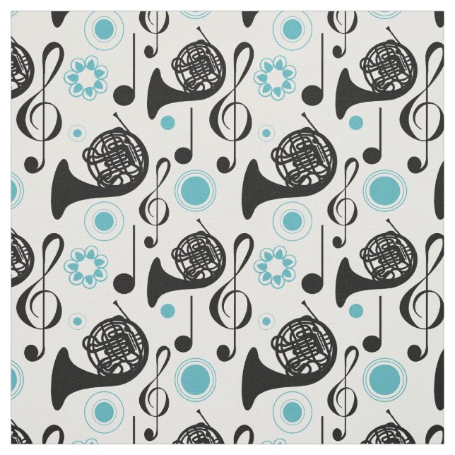 Tissu Notes musicales de l'orchestre de musique de la Ho (Échantillon)