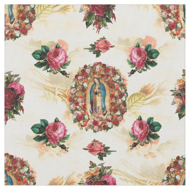 Tissu Notre-Dame de Guadalue Rose Potpourri (Fermer)