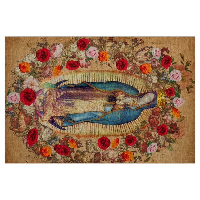 Tissu Notre Dame de Guadalupe Roses 206 (Fat Quarter)