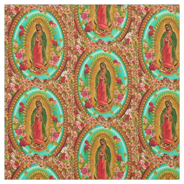 Tissu Notre Dame Guadalupe-Mexique Sainte Vierge Marie (Échantillon)