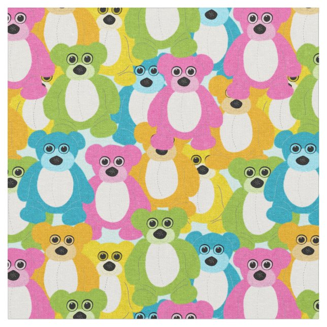 Tissu Nounours en Rainbow Colors Enfants et bébé (Fermer)