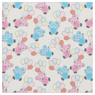 Tissu Nounours et ballons