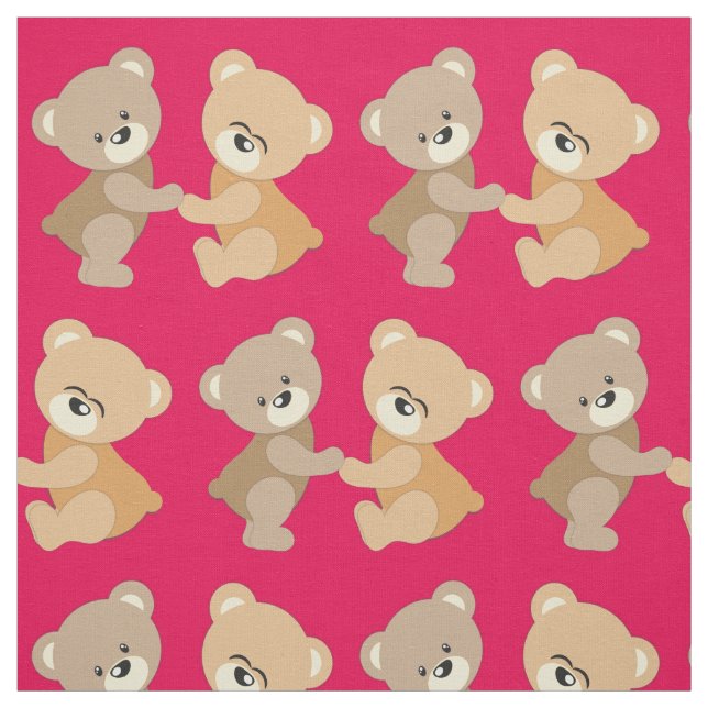 Tissu Nounours mignons (Échantillon)
