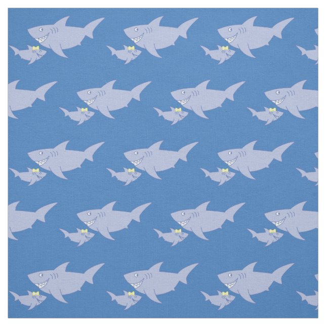 Tissu Nourriture pour bébé requin Décor mignonne (Échantillon)