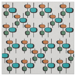 Tissu Nouveau design vintage de milieu de siècle rétro b