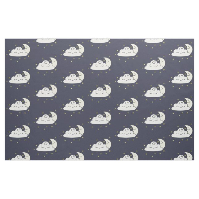 Tissu Nuage et lune (Fat Quarter)