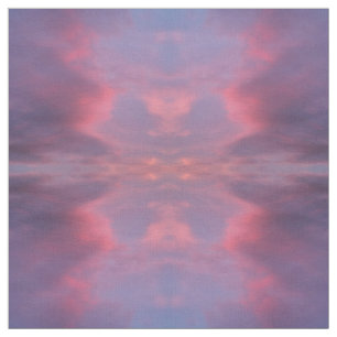 Tissu Nuages Rose Bleu