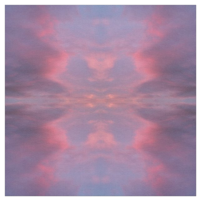 Tissu Nuages Rose Bleu (Échantillon)