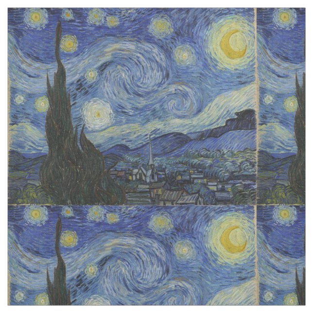 Tissu Nuit Van Gogh Starry (Échantillon)