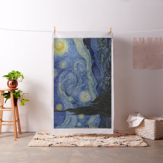 Tissu Nuit vintage Van Gogh Starry (In Situ)