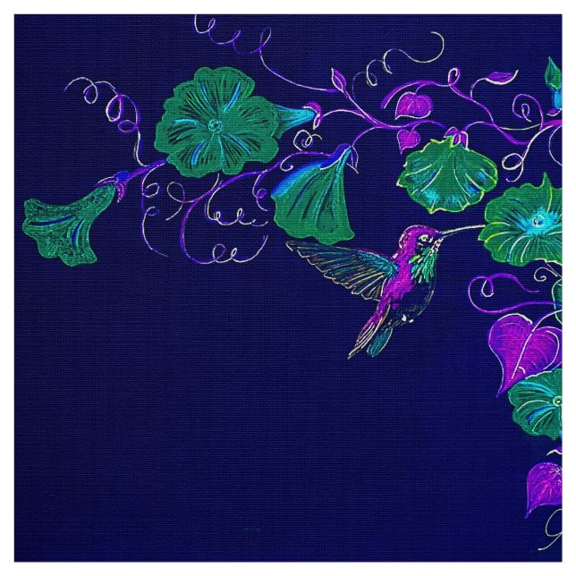 Tissu Nuits des colibris (Échantillon)